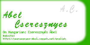abel cseresznyes business card